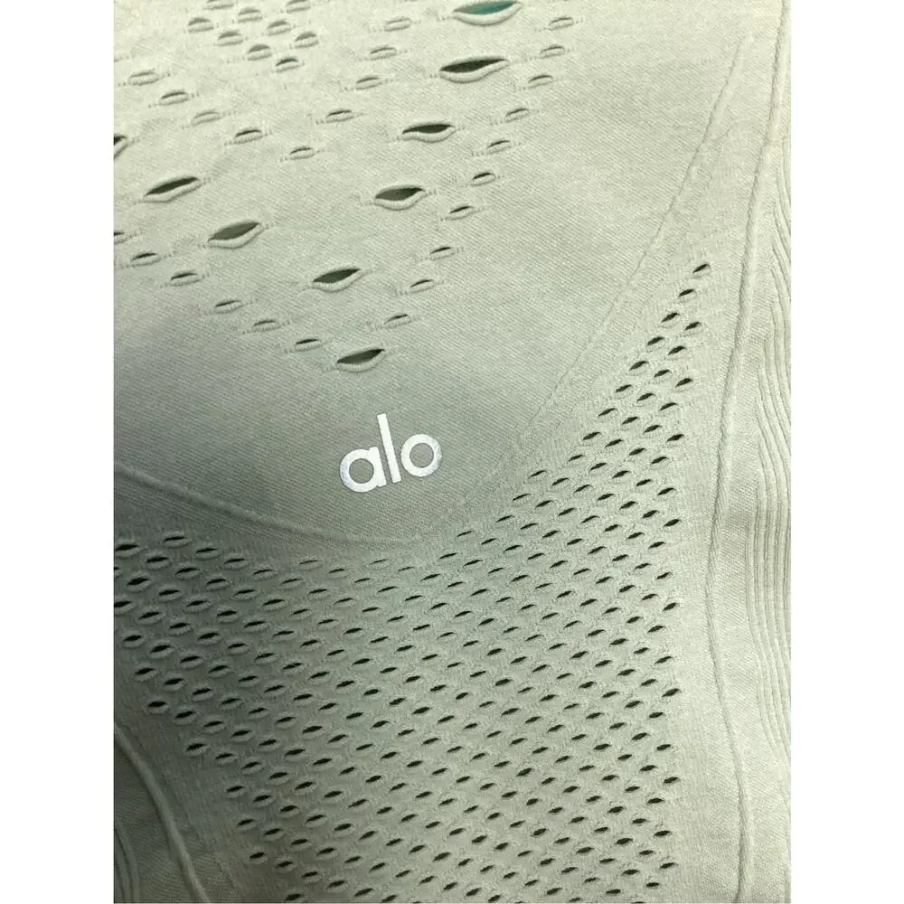 Alo Yoga Sage Green Lark Long Sleeve Top - Women's size Small